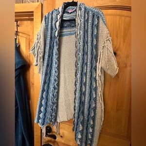 Calypso Multicolor Chunky Knit Kimono Cardigan